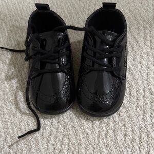 Classic Black Kids Dress Shoes